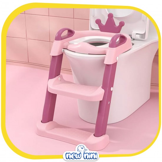 رابط توالت فرنگی پله دار کودک طرح تاج دار